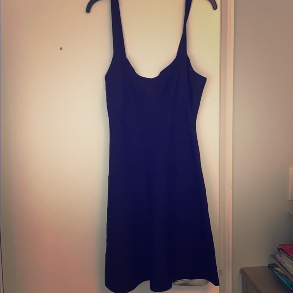Herve Leger fit and flare bandage dress